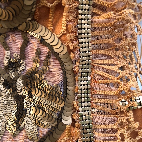 Raisa Vanessa Chainmail Mini Dress 36 XS Fringe - Picture 4 of 15